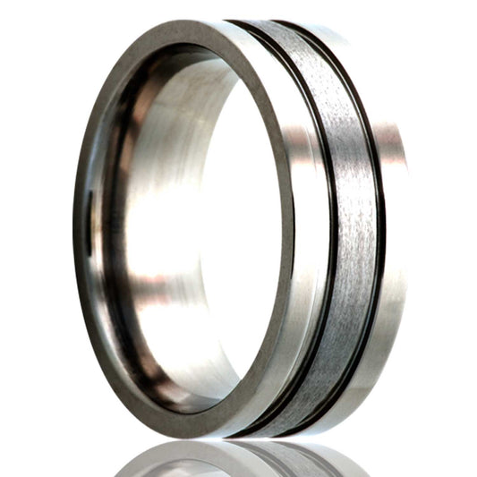 Titanium Comfort Fit Ring with Satin Finish