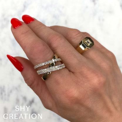 1.01CT DIAMOND BRIDGE RING