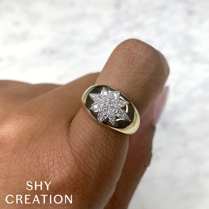 0.33CT DIAMOND STAR RING