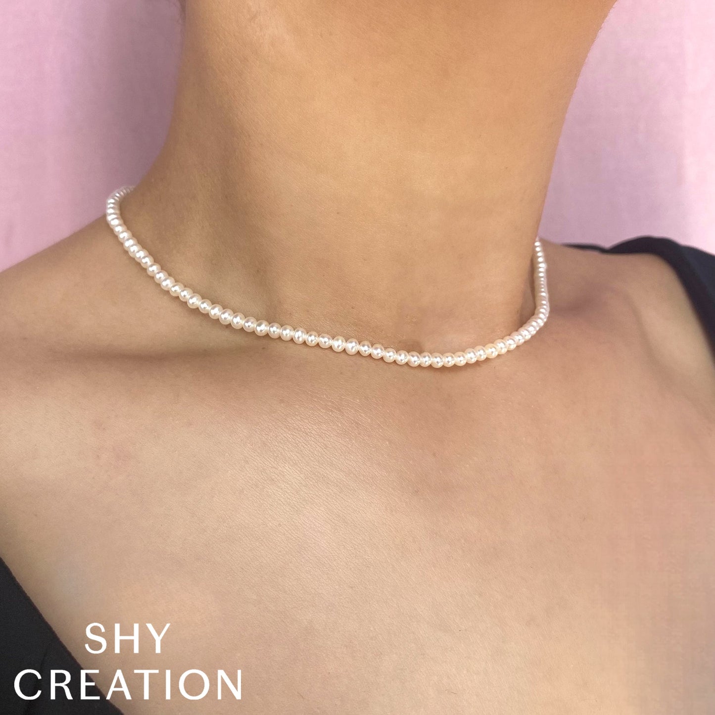 14K Y/G CULTURED PEARL TENNIS NECKLACE