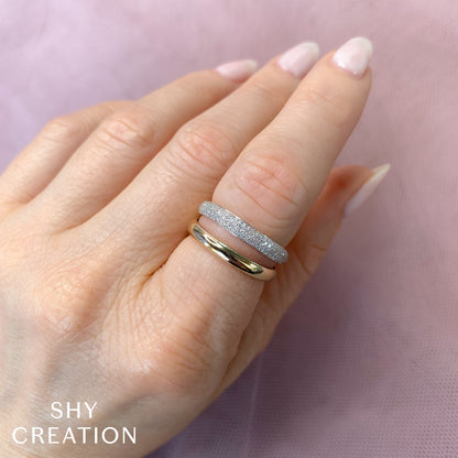 0.32CT DIAMOND PAVE RING