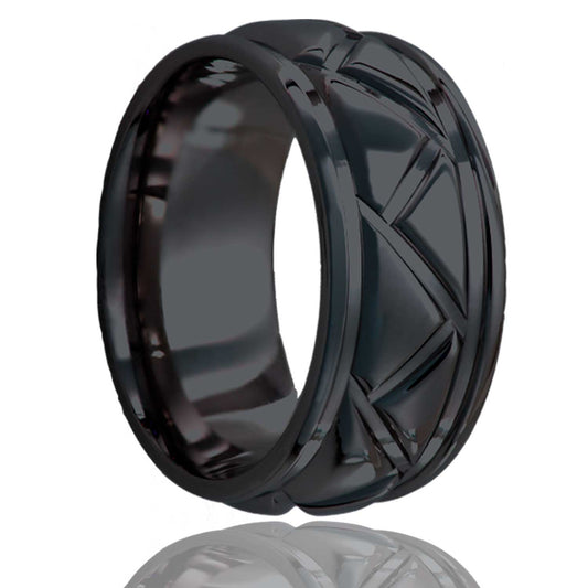 Zirconium Dome Ring with Polished Milled Finish