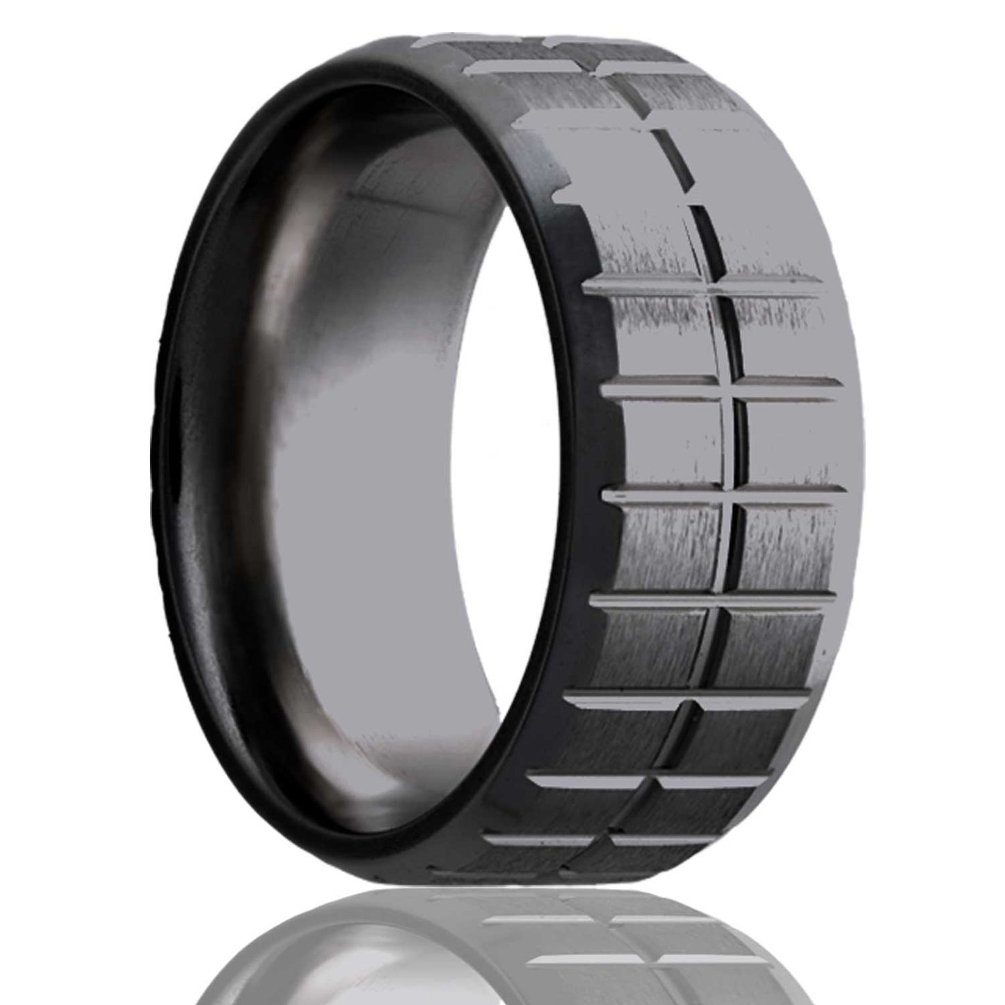 Zirconium Comfort Fit Ring with Polished Finish