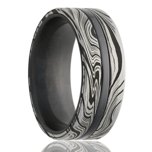 Zirconium Comfort Fit Ring with Satin Finish