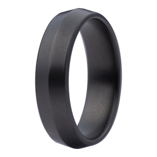 Zirconium Knife Edge Matte Finish Ring - 2-3 Week Delivery