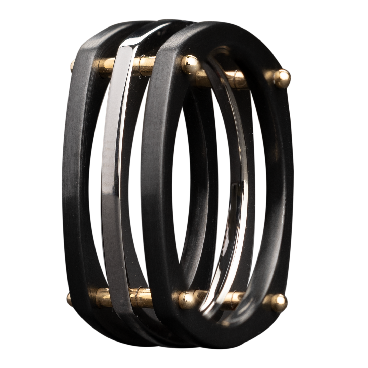 Cobalt and Zirconium Square Comfort Fit Ring