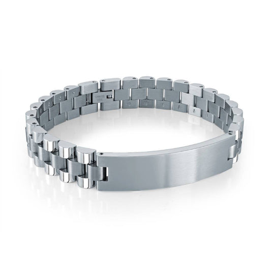 11.6MM WATCH LINK ID-PLATE BRACELET