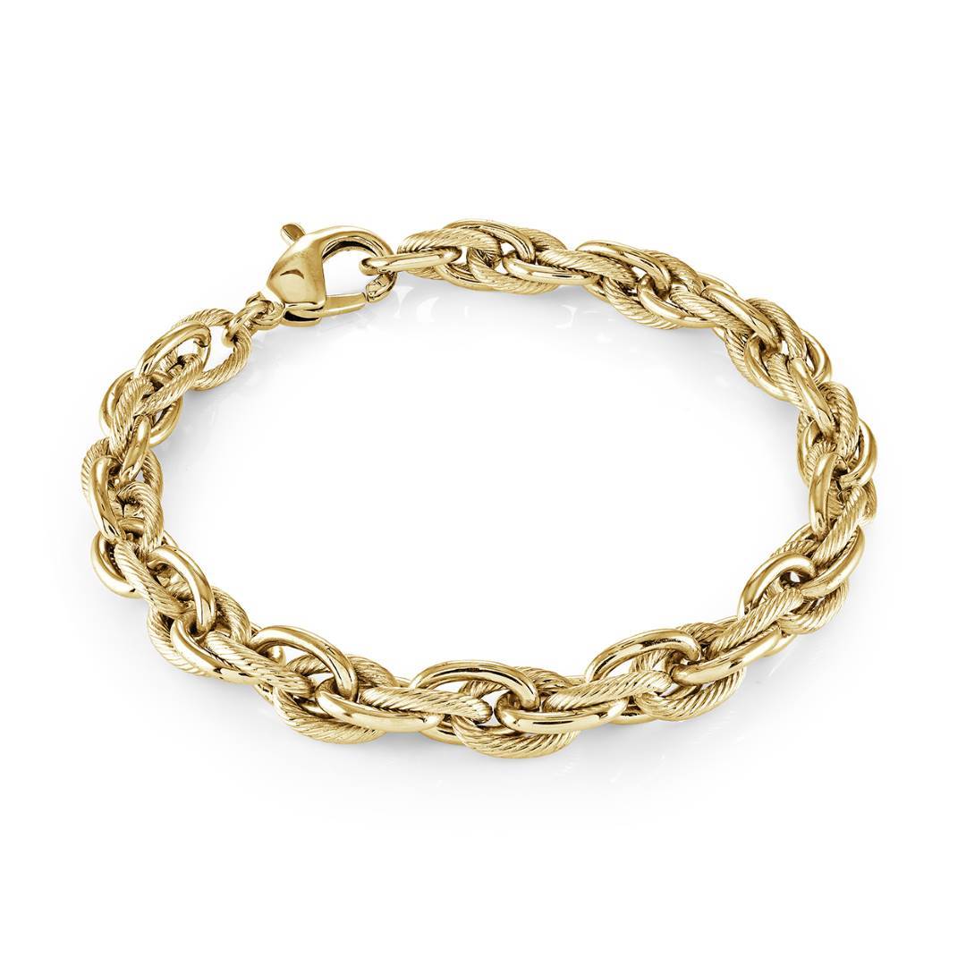 DIAMOND-CUT OVAL BRACELET