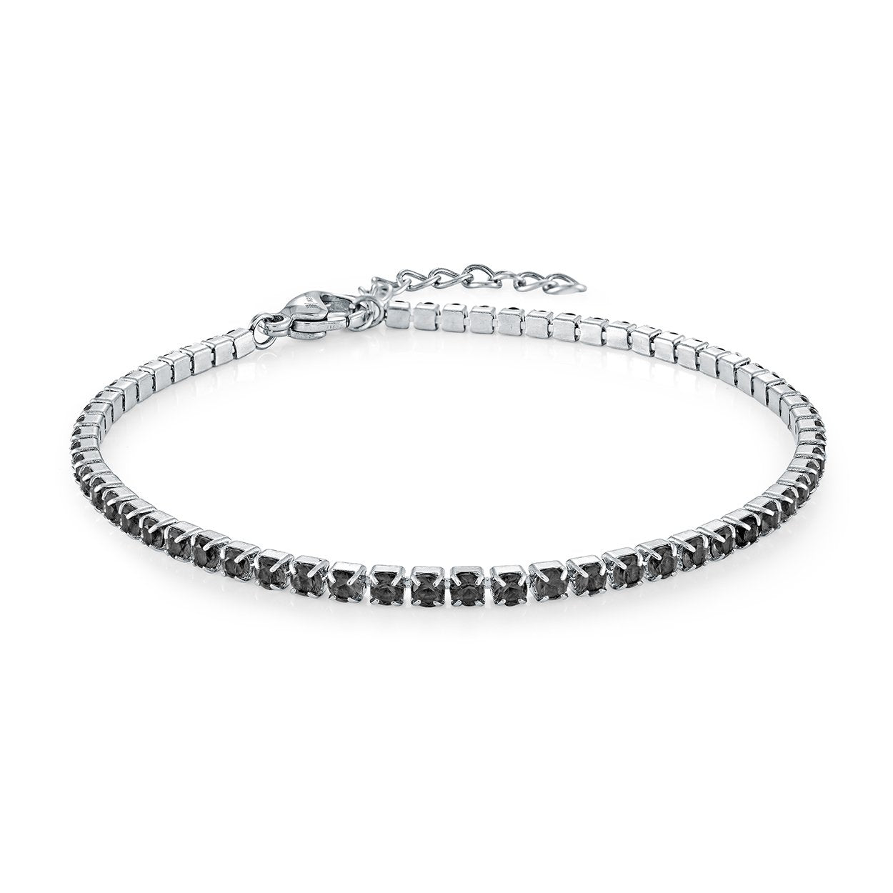 2MM COLOR-CZ TENNIS ANKLET