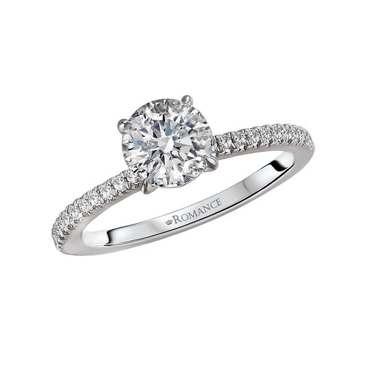 Romance Peg Head Semi-Mount Diamond Ring