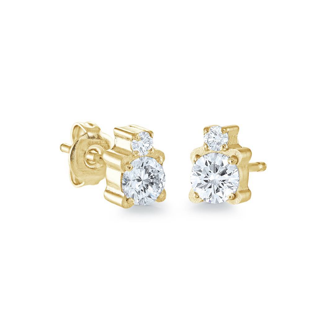 2MM-4MM DOUBLE-CZ STUDS
