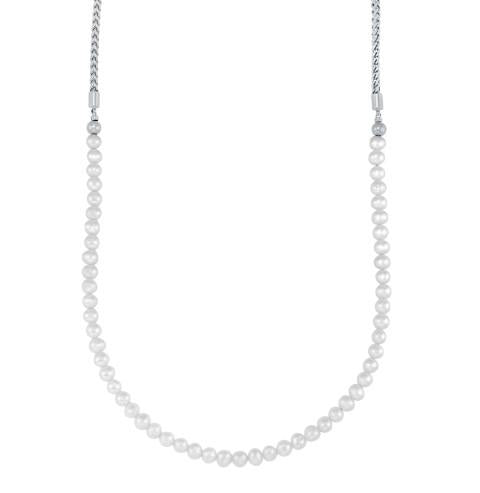 3.5MM FRANCO & PEARL NECKLACE