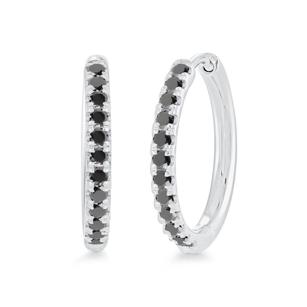 22MM ETERNITY BLACK-CZ HOOPS