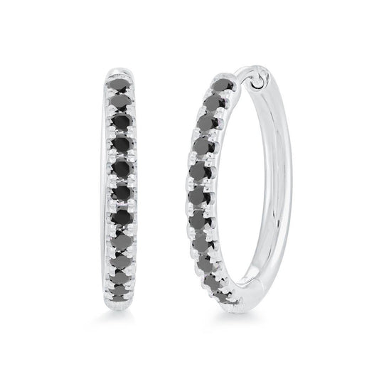22MM ETERNITY BLACK-CZ HOOPS