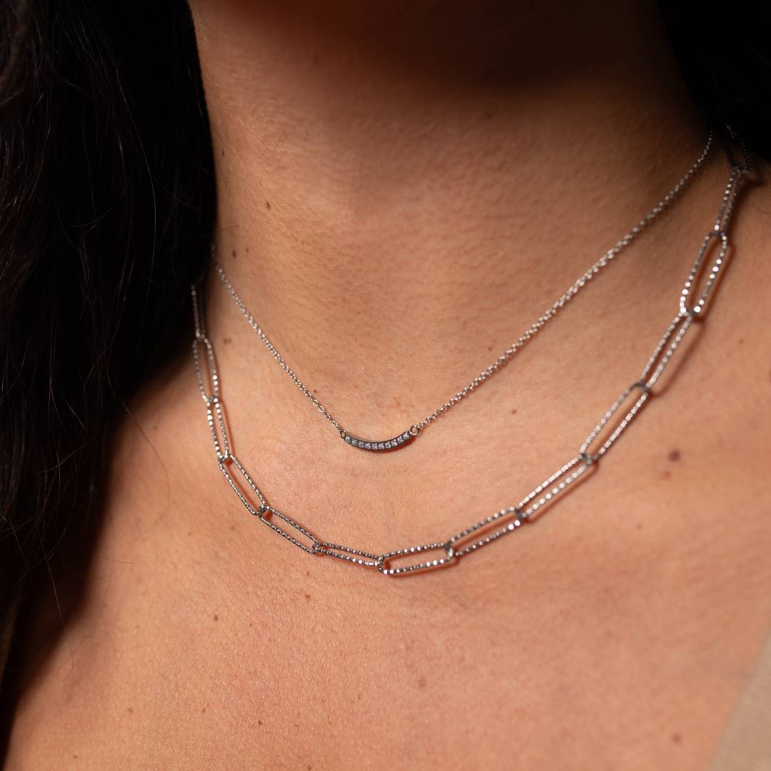 CZ BAR NECKLACE