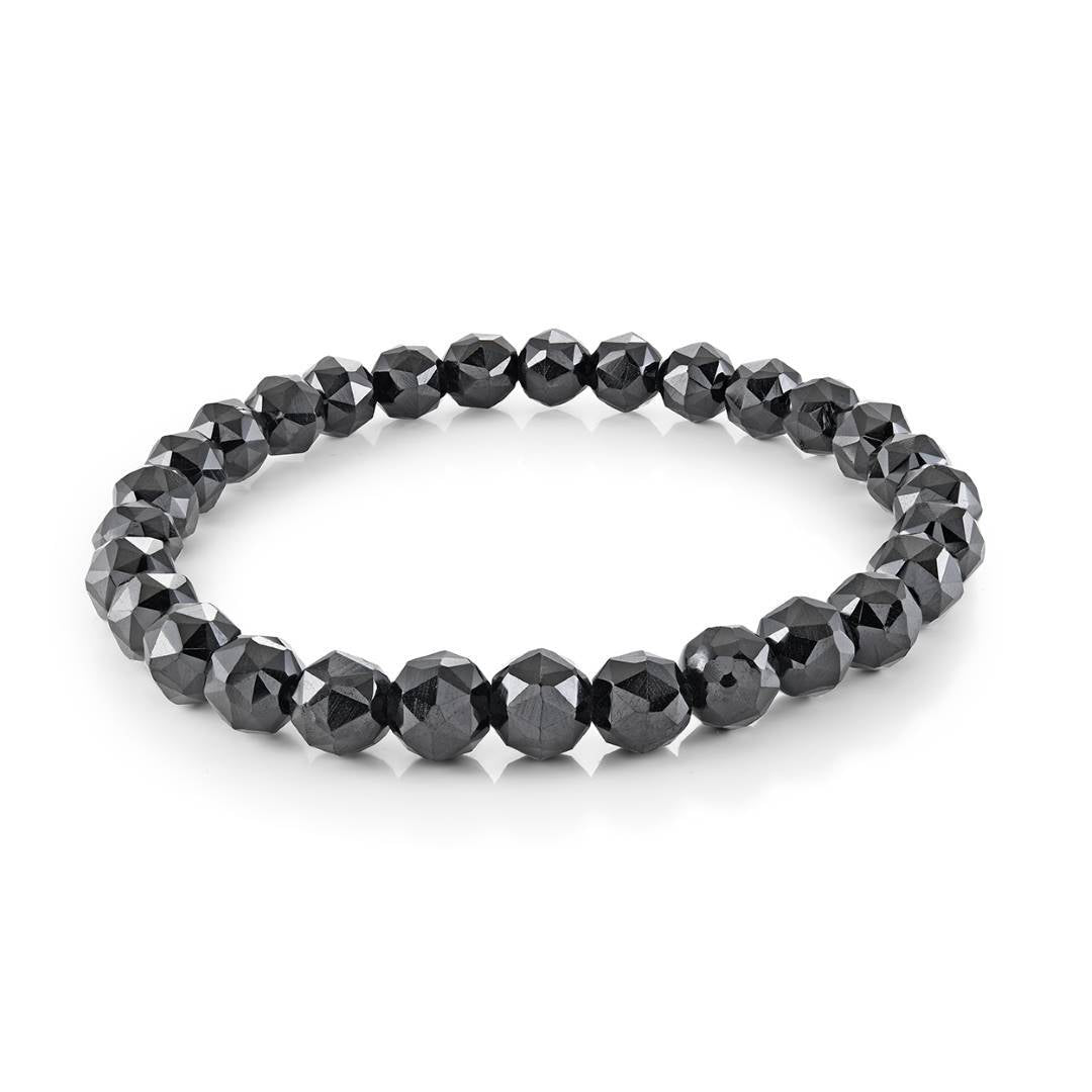 7MM BLACK-SPINEL BRACELET