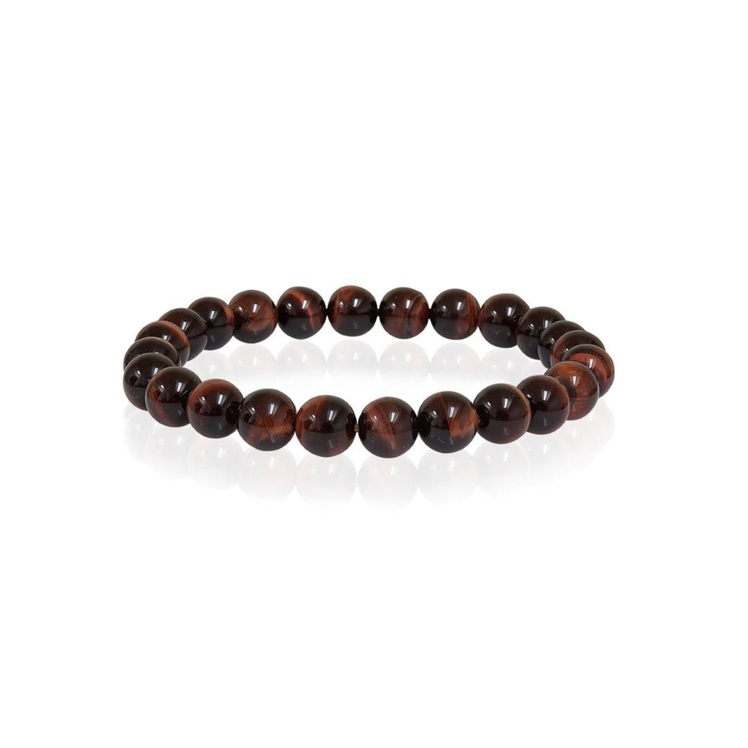 8MM TIGER'S-EYE BEAD BRACELET