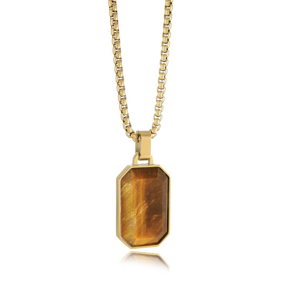 GEMSTONE DOG TAG PENDANT