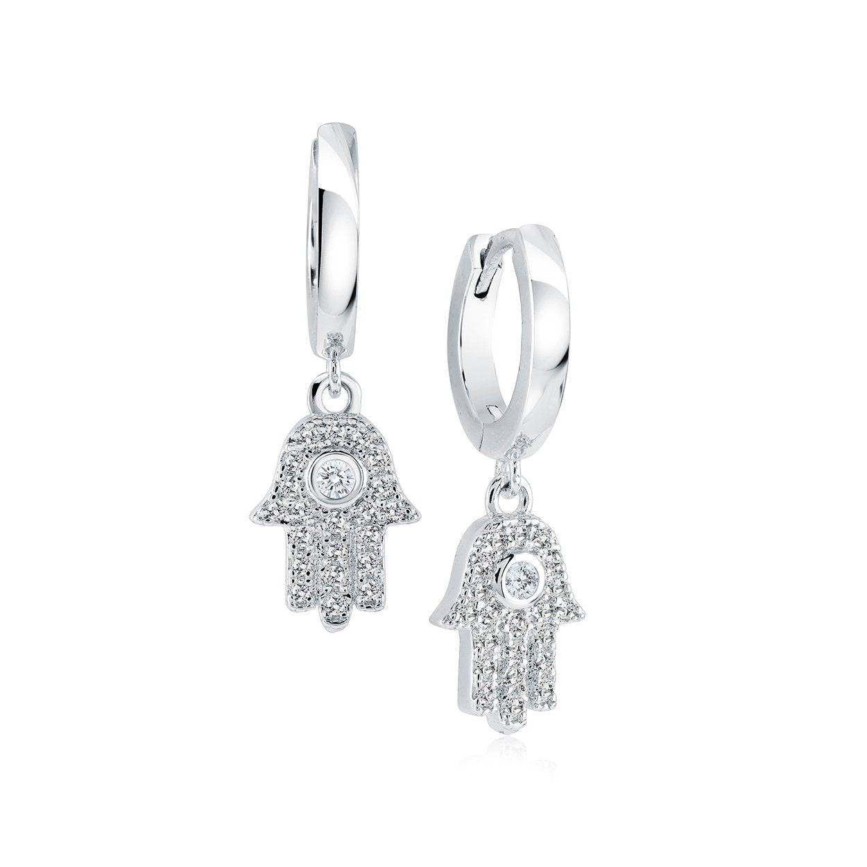 CZ HAMSA EARRINGS