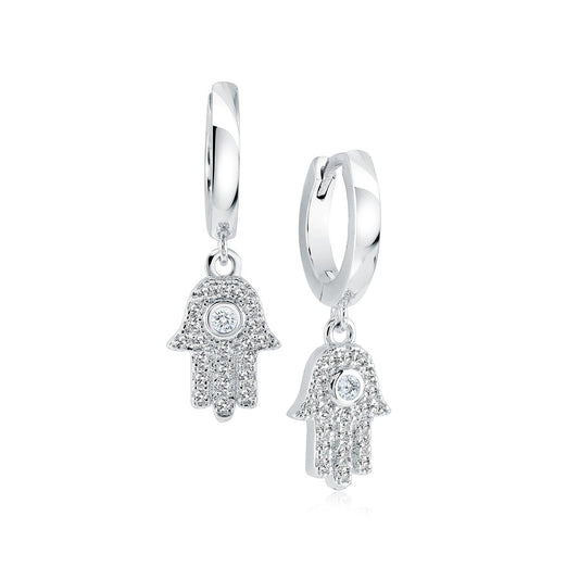 CZ HAMSA EARRINGS