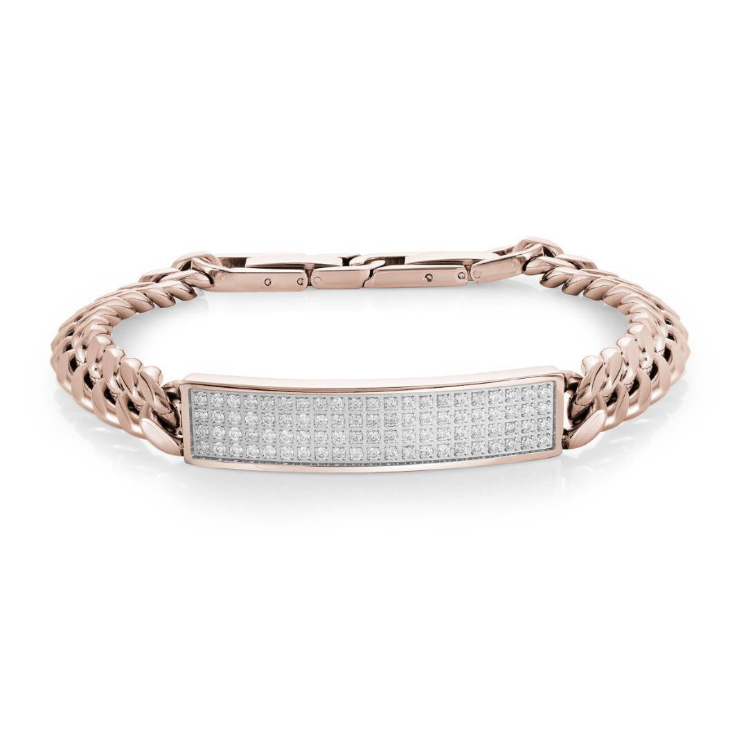 8MM CURB CZ ID BRACELET