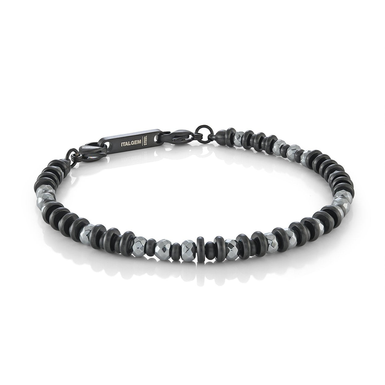 4MM-HEMATITE BEAD BRACELET