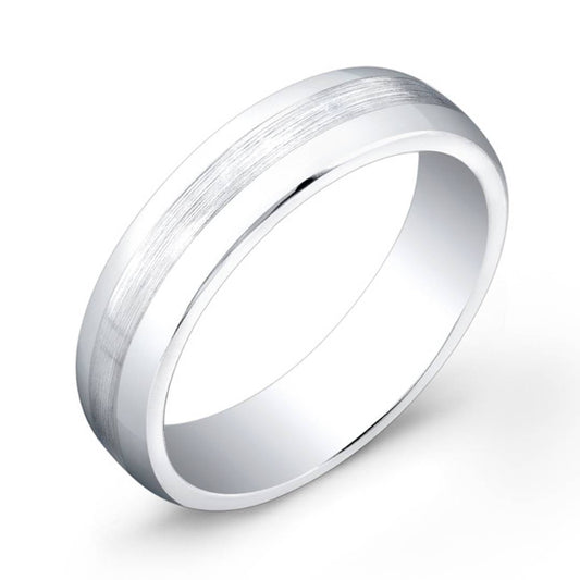 6MM COBALT BRUSHED CENTRE BAND