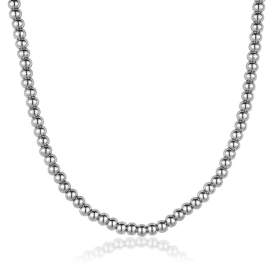 5MM POLISHED BEAD NECKLACE