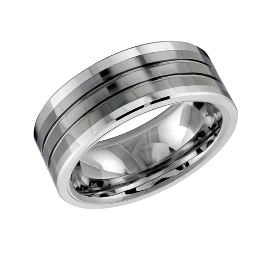 8MM TUNGSTEN & CERAMIC LINED BAND