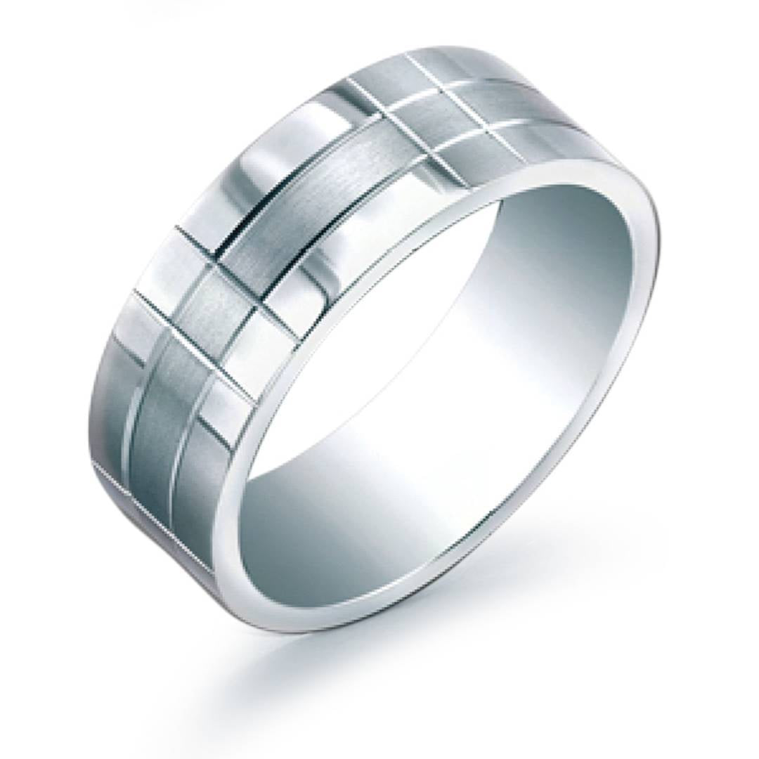 8MM SQUARE TITANIUM BAND