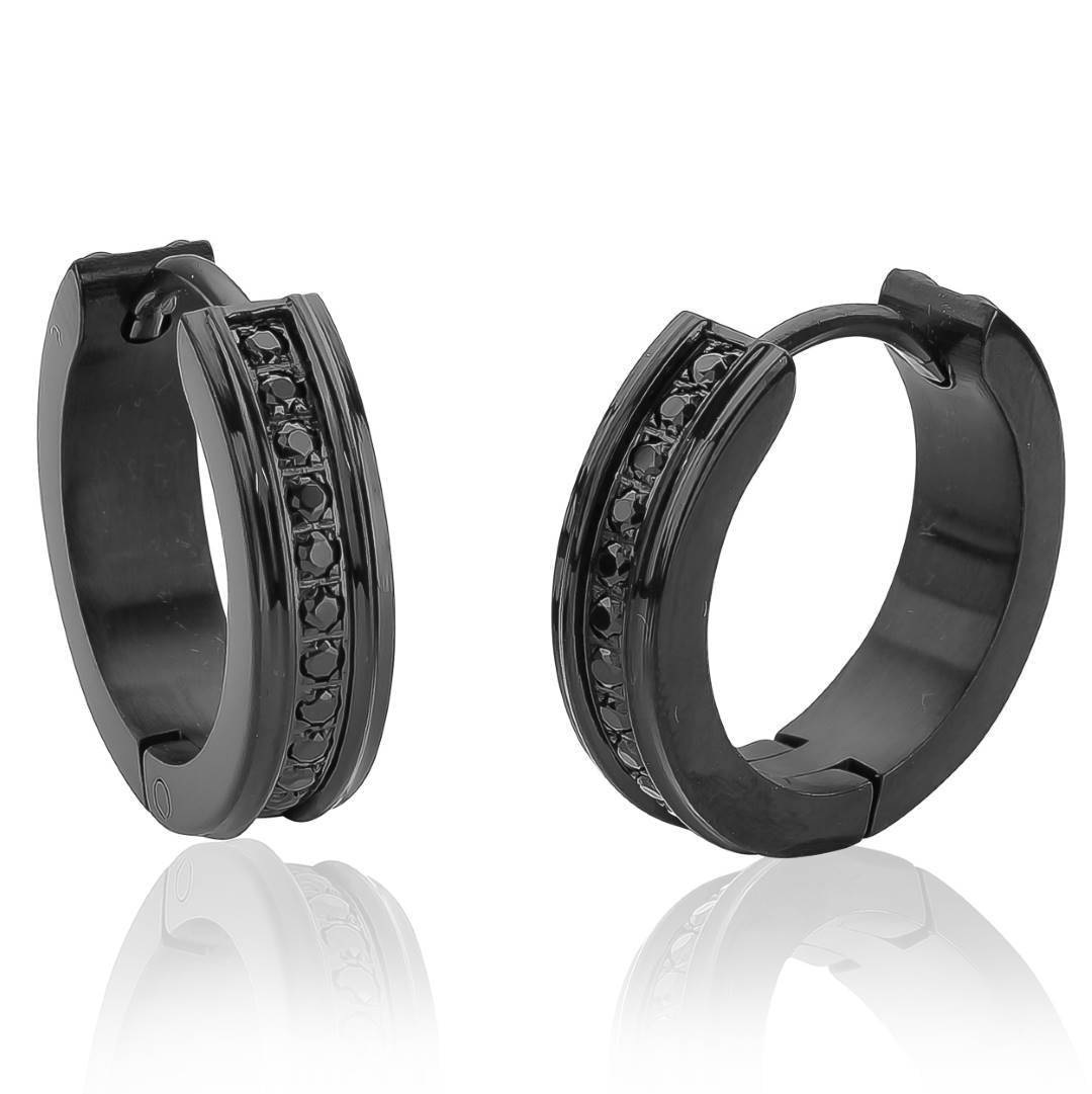 16MM CZ CHANNEL EARRINGS