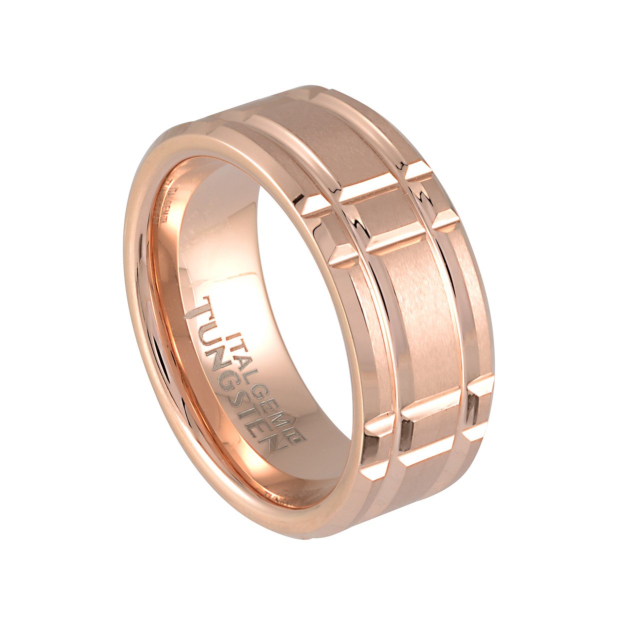 8MM RECTANGULAR TUNGSTEN BAND