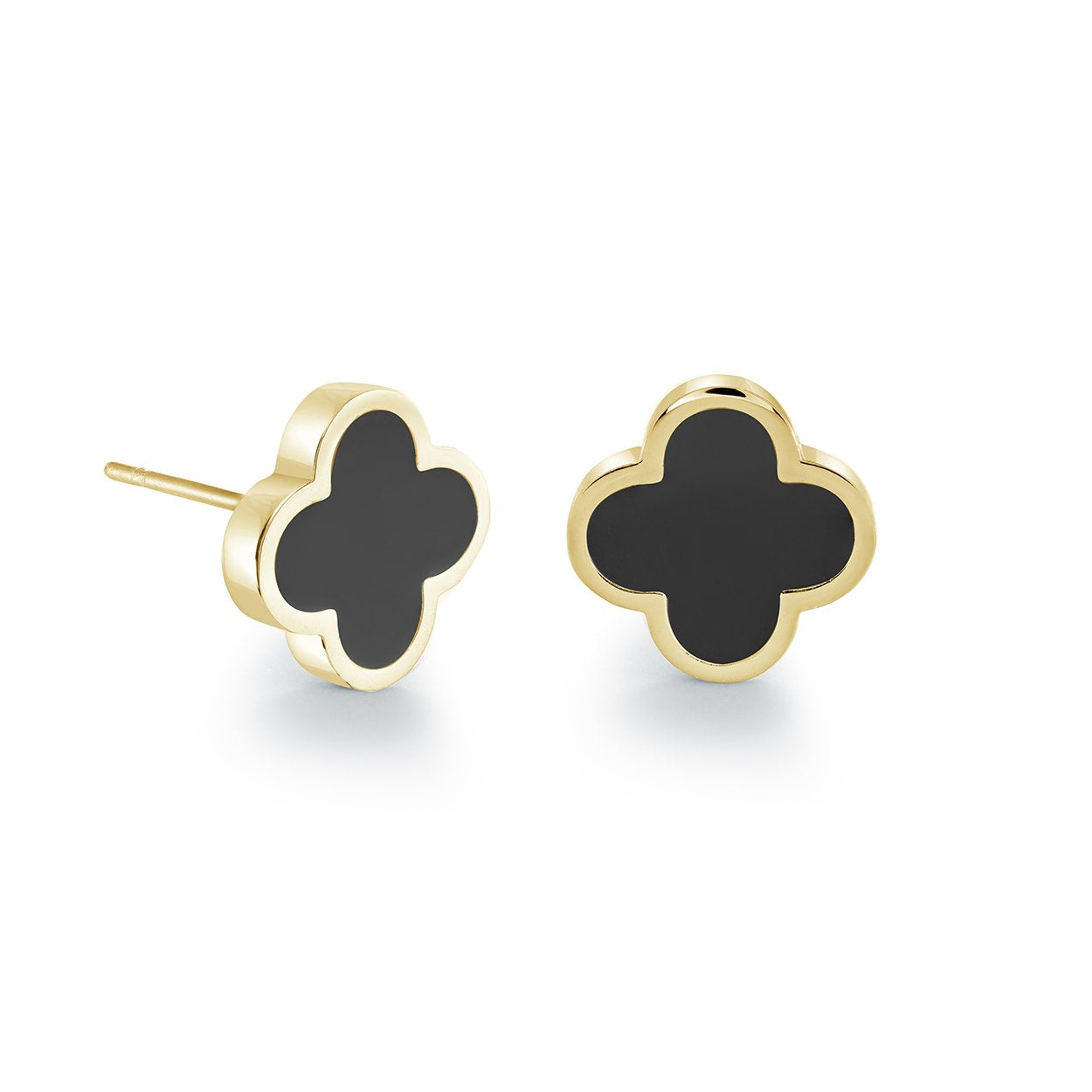 10MM ENAMEL CLOVER STUDS