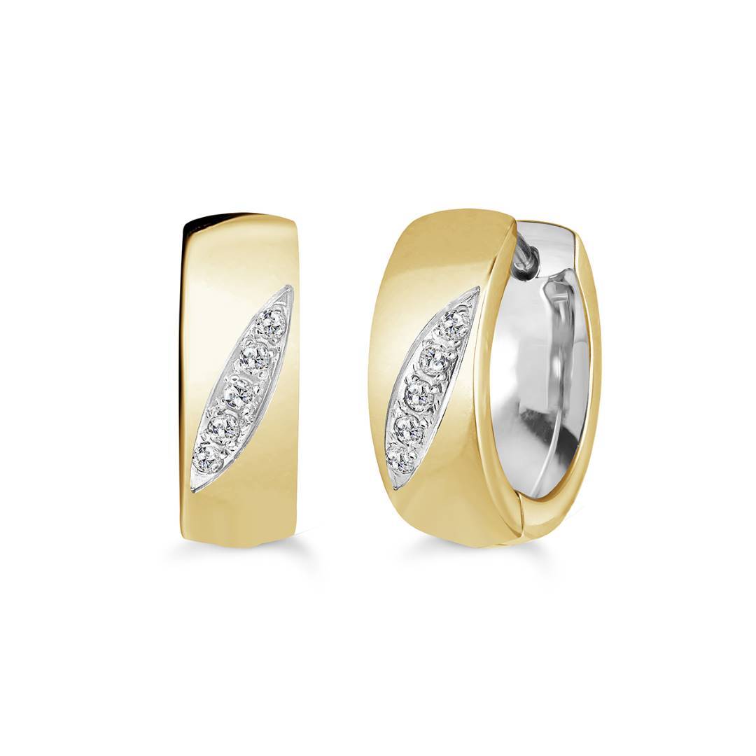 14MM WHITE-CZ HUGGIES