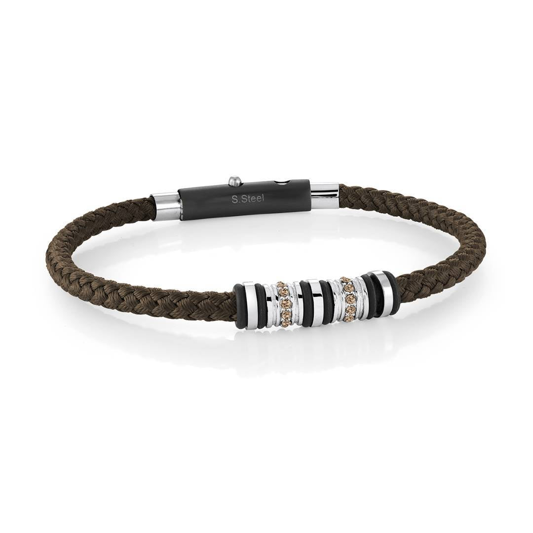 CZ LEATHER BRACELET