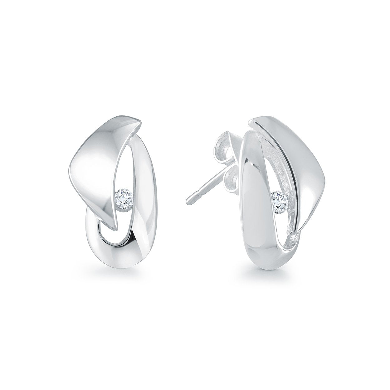 SINGLE CZ EARRINGS