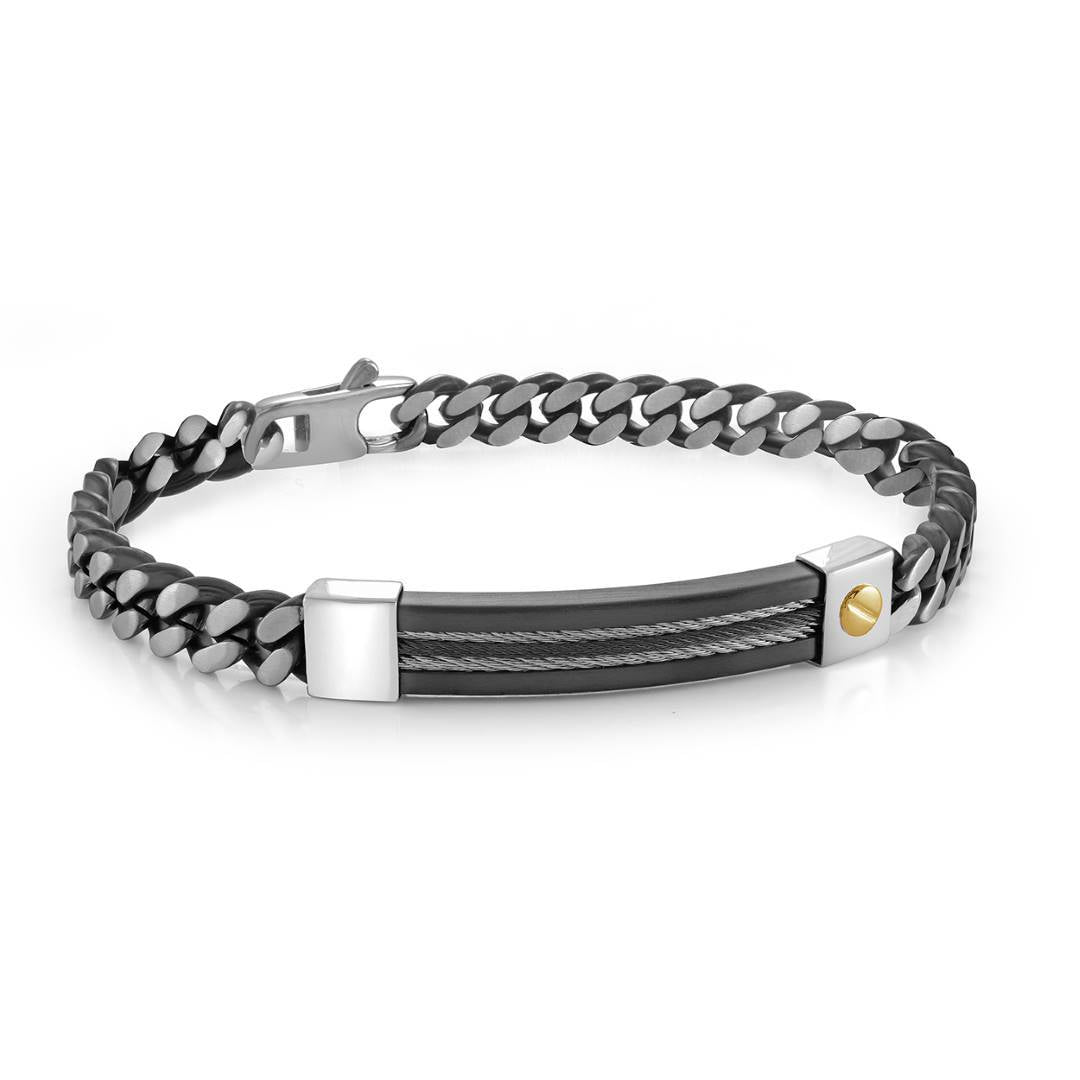 ACCENTED CURB BANGLE