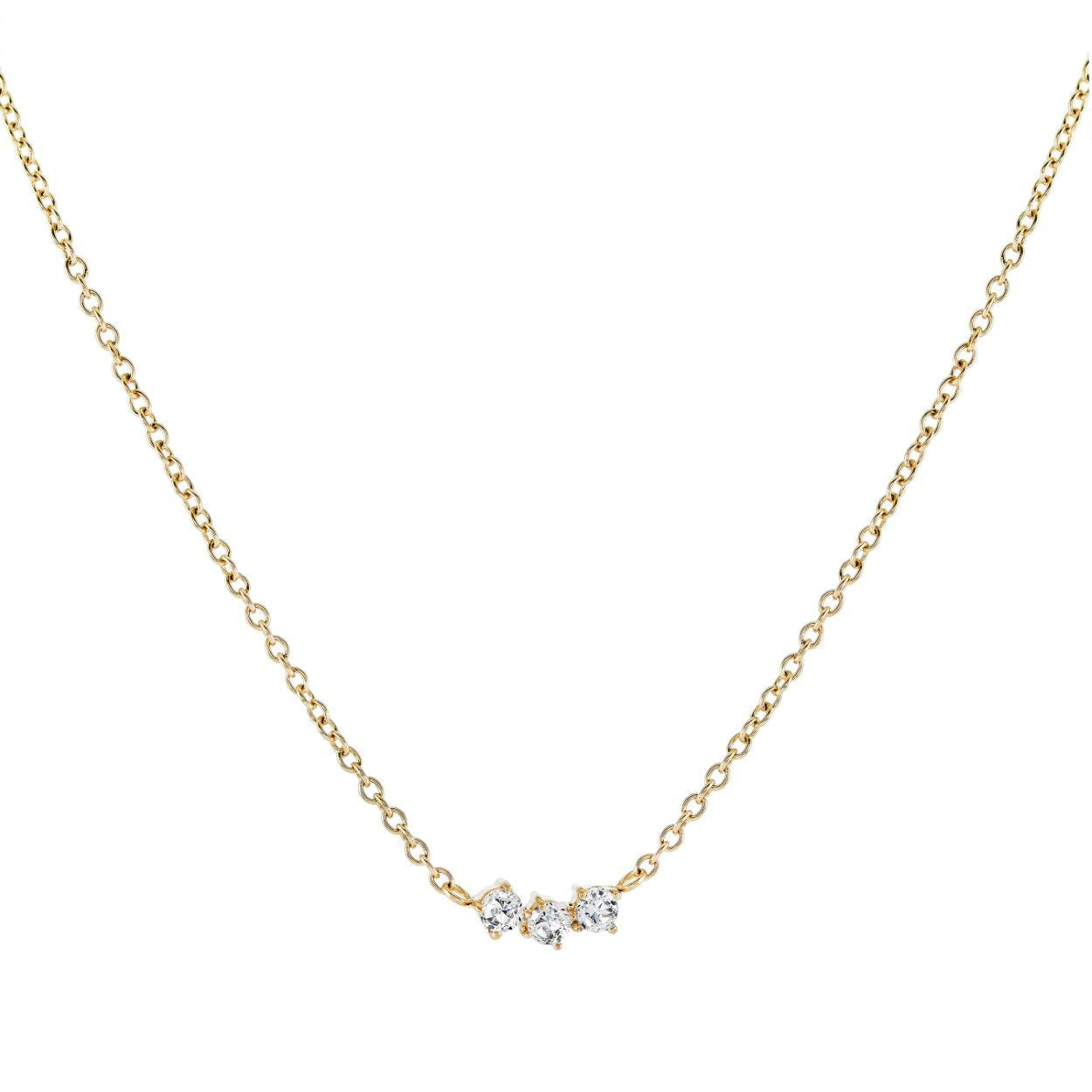 TRIPLE CZ NECKLACE