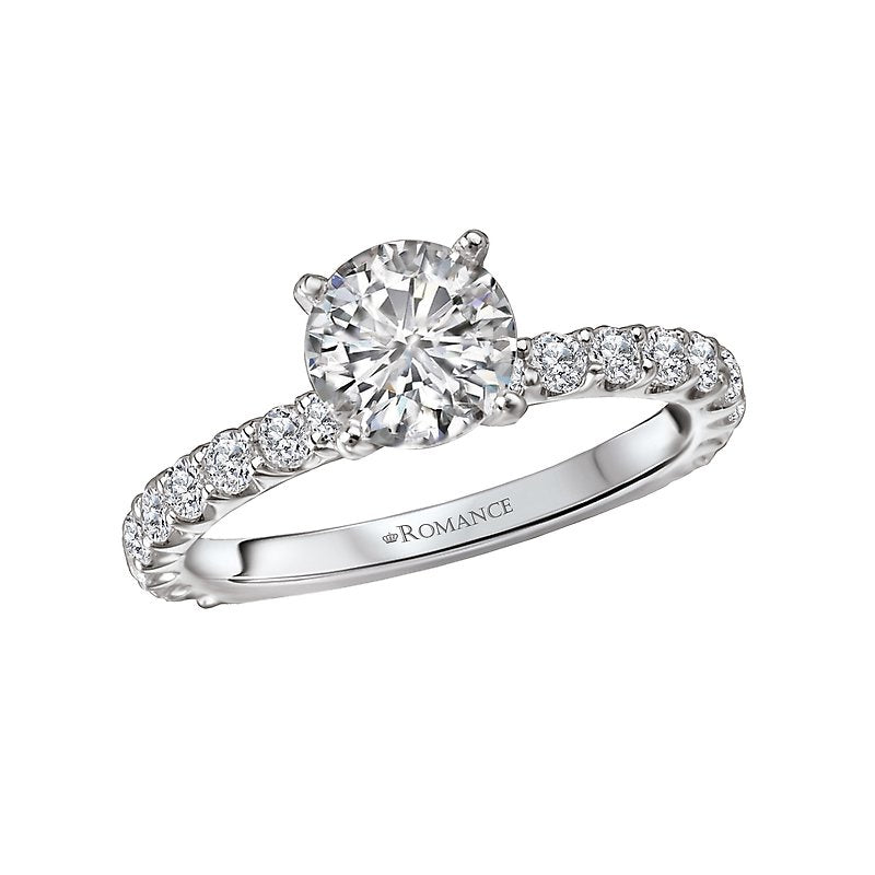 Romance Peg Head Semi-Mount Diamond Ring