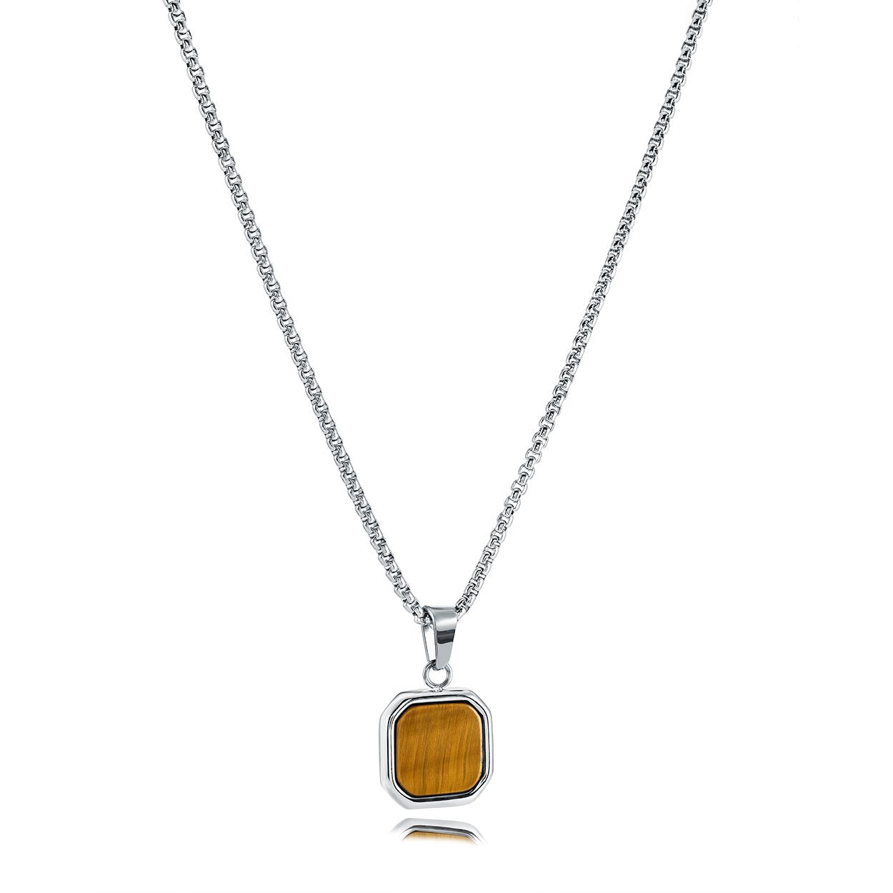 GEMSTONE OCTAGON PENDANT