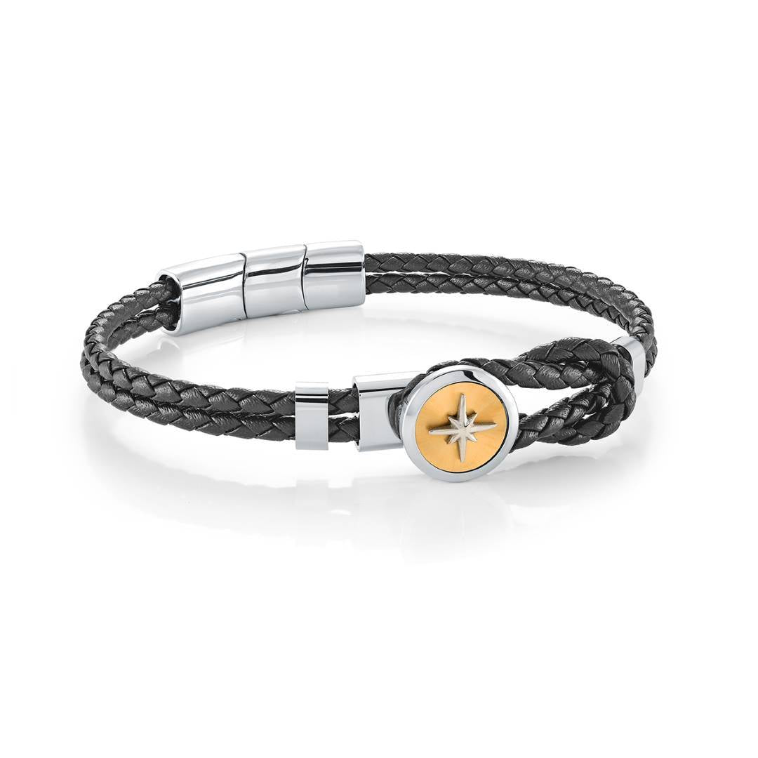 NORTH STAR LEATHER BRACELET