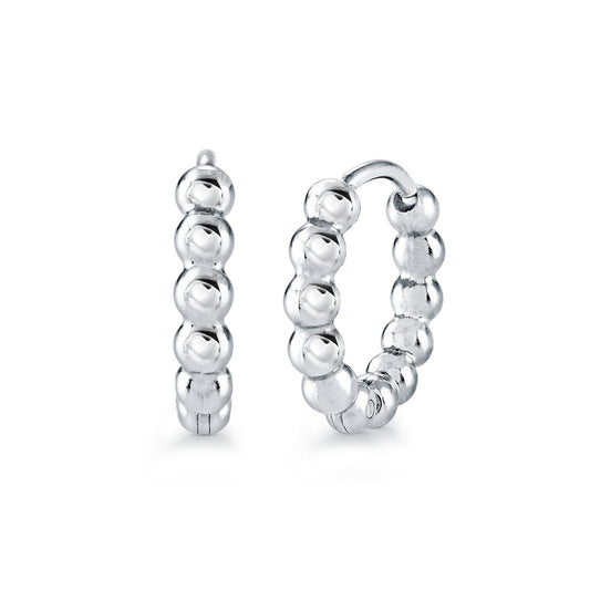 MINI 11MM BEADED HOOPS