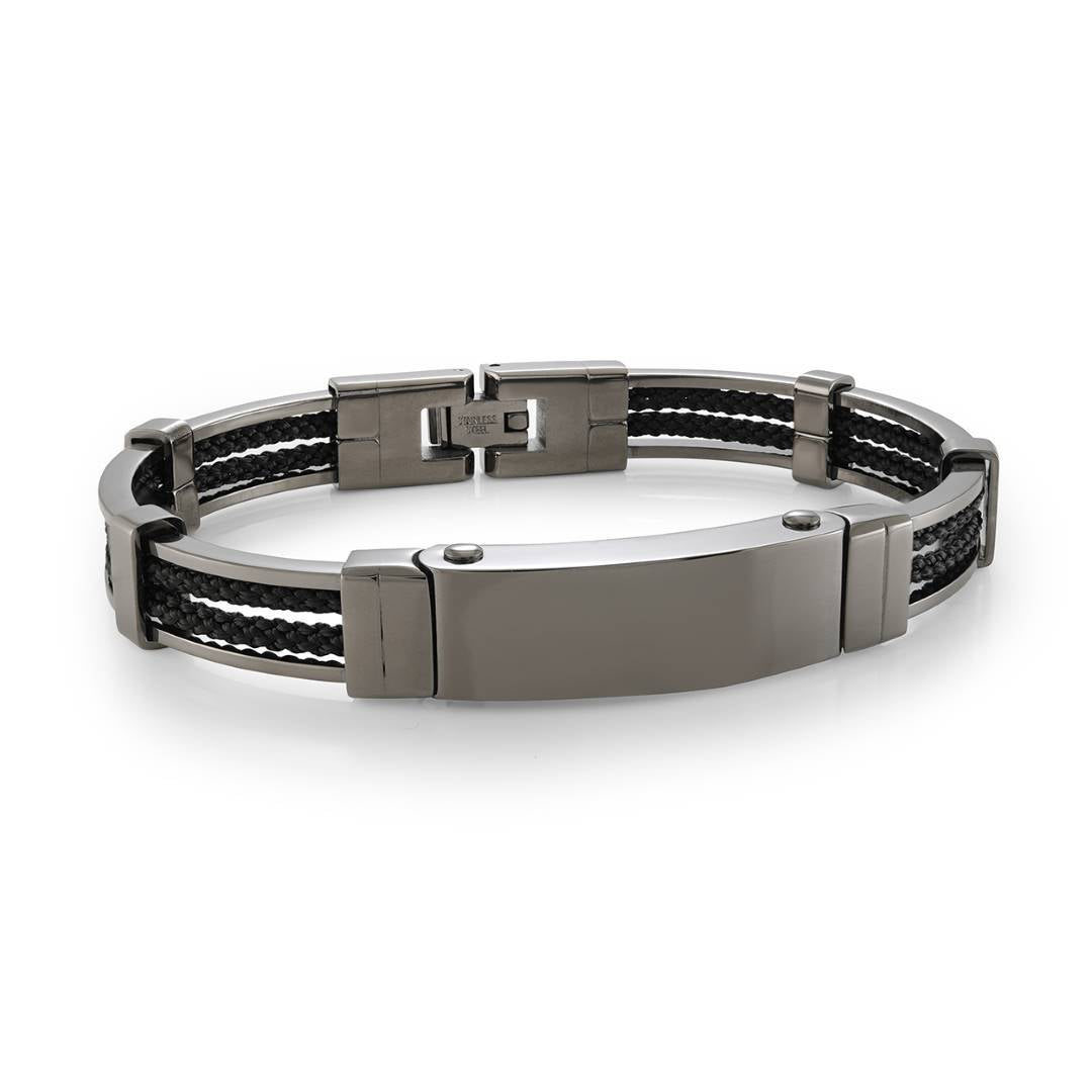 BRUSHED ID-PLATE BANGLE