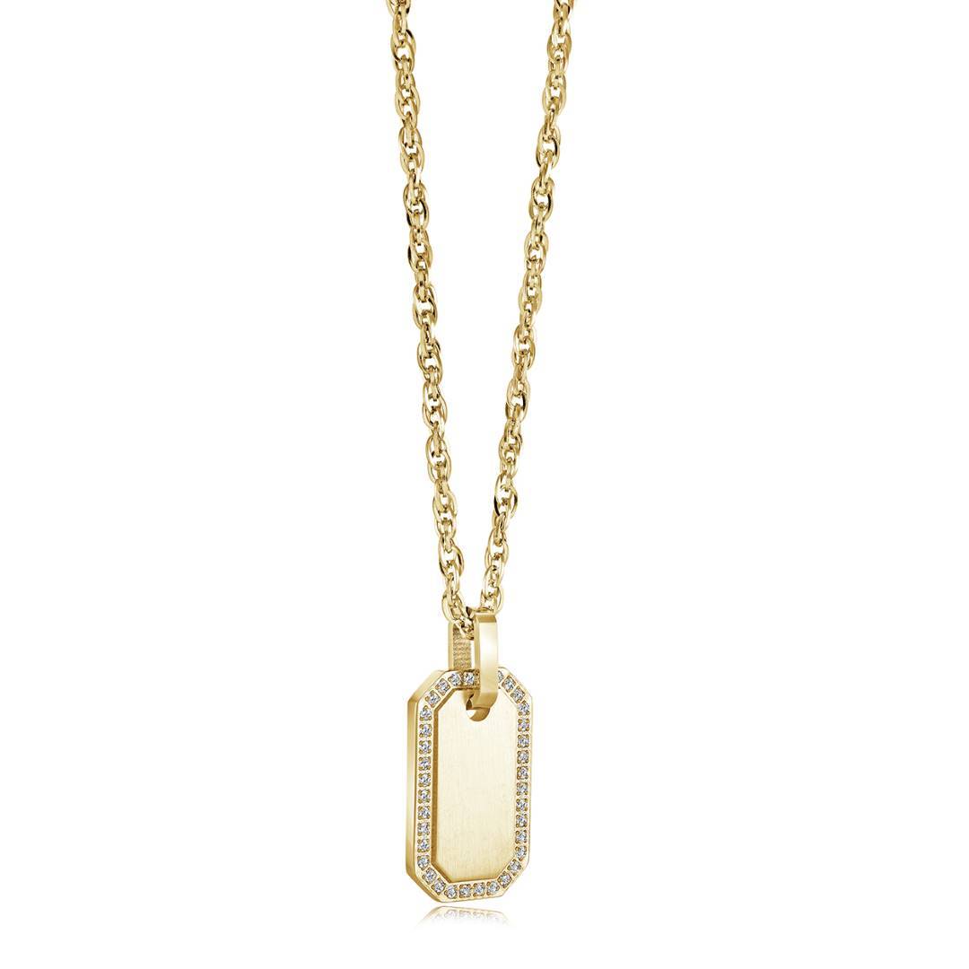 CZ DOGTAG PENDANT
