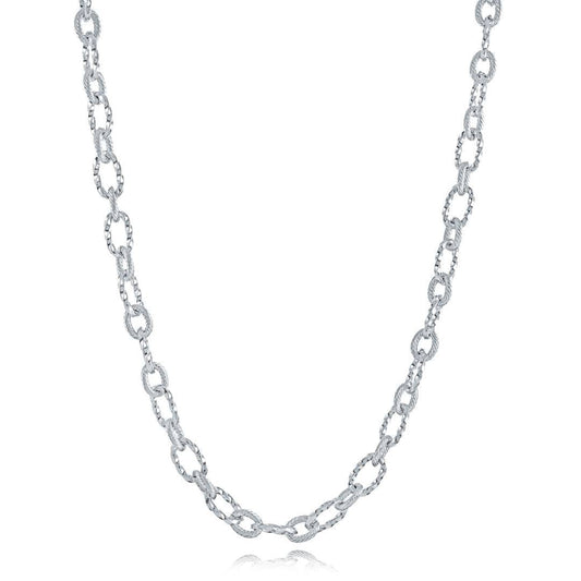 7MM-CABLE DIA-CUT NECKLACE