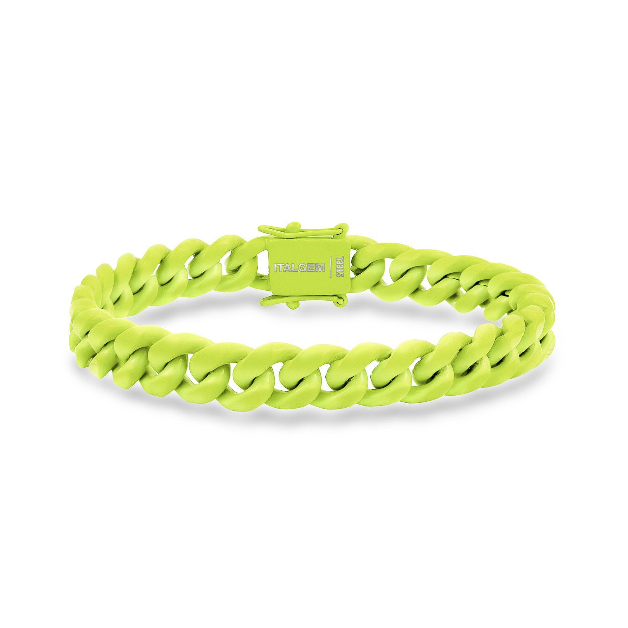 8MM NEON CANDY CUBAN BRACELET