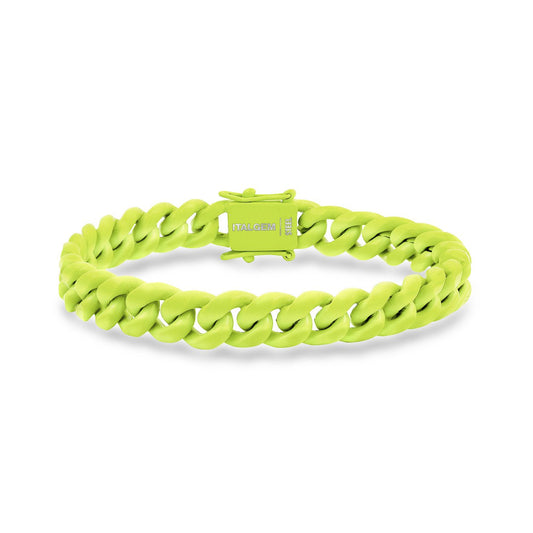 8MM NEON CANDY CUBAN BRACELET