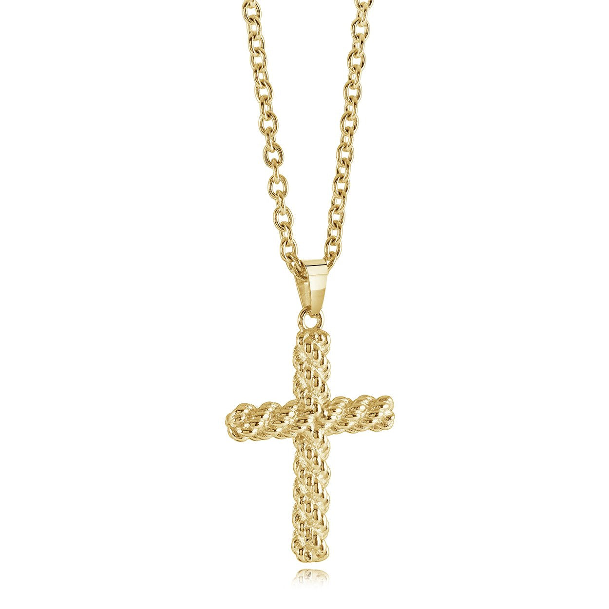 WEAVE CROSS NECKLACE