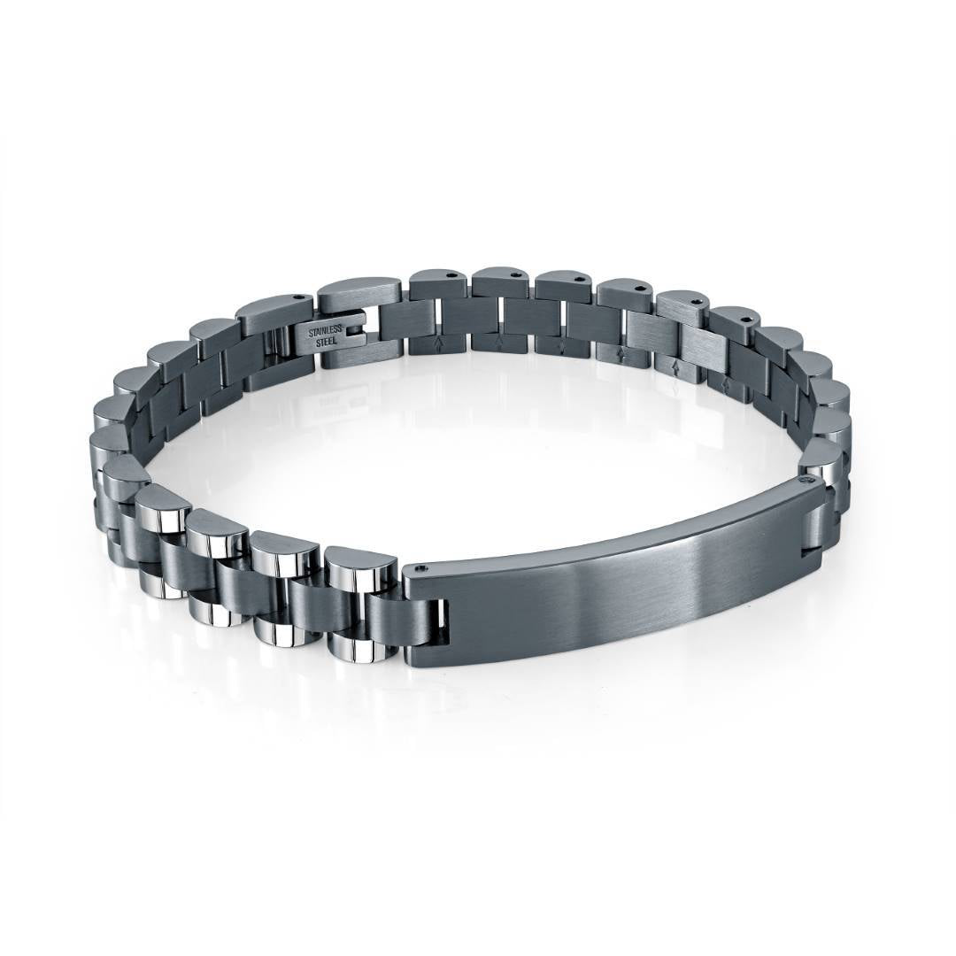 8MM WATCH LINK ID-PLATE BRACELET