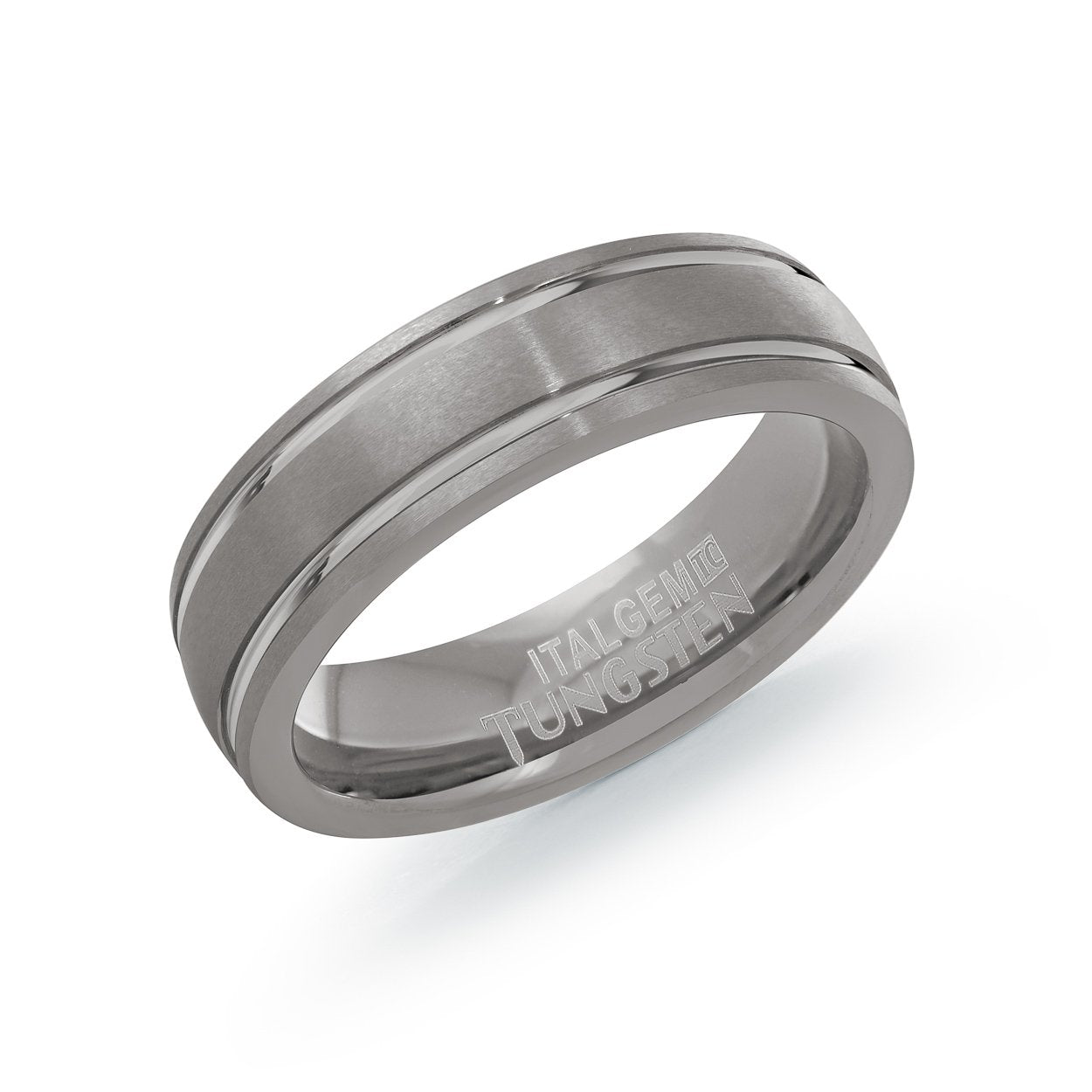 6MM BRUSHED TUNGSTEN BAND